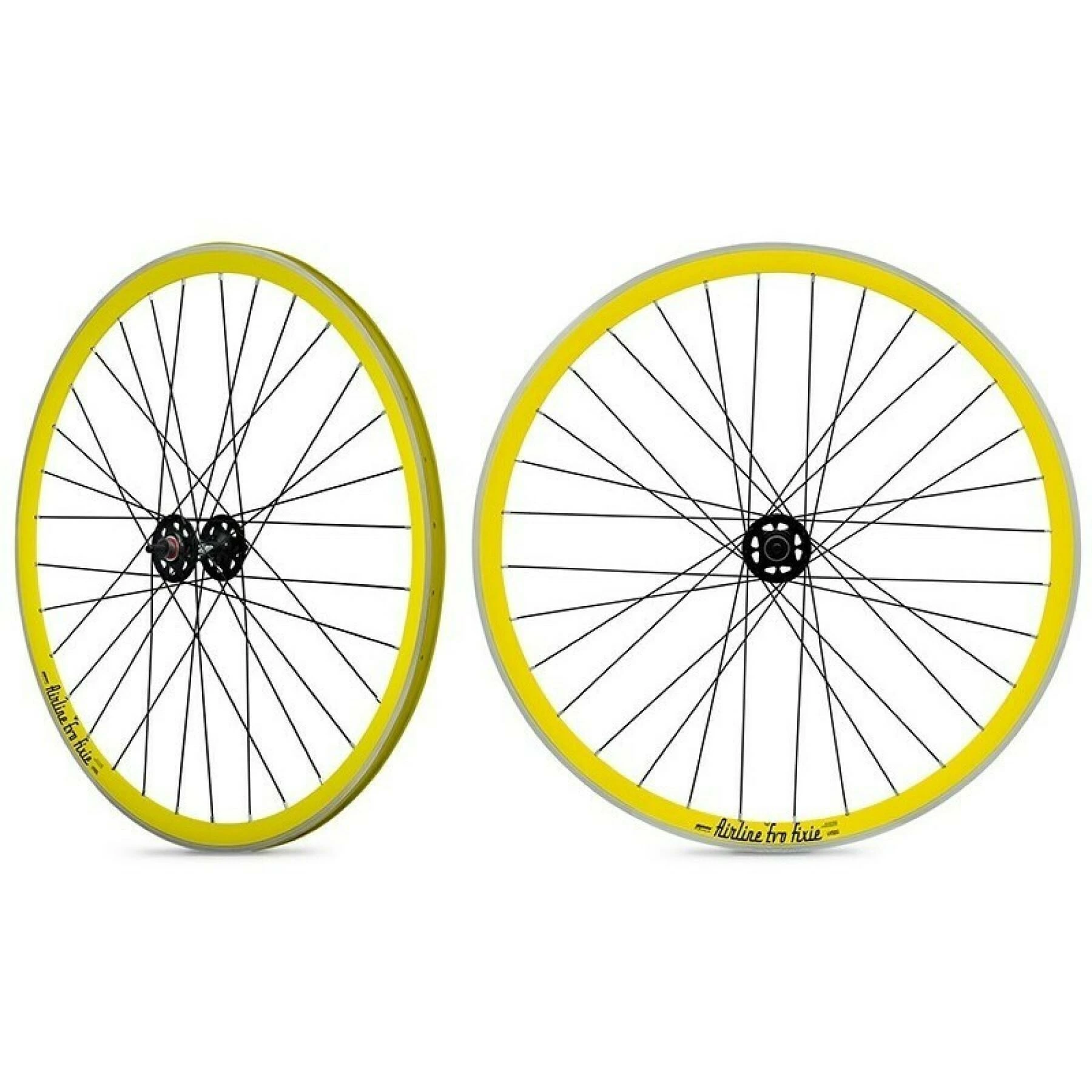 Roue Avant Fixie Jante Jaune Moyeu Noir Rodi 3 Roue Avant Fixie Jante Jaune Moyeu Noir Rodi