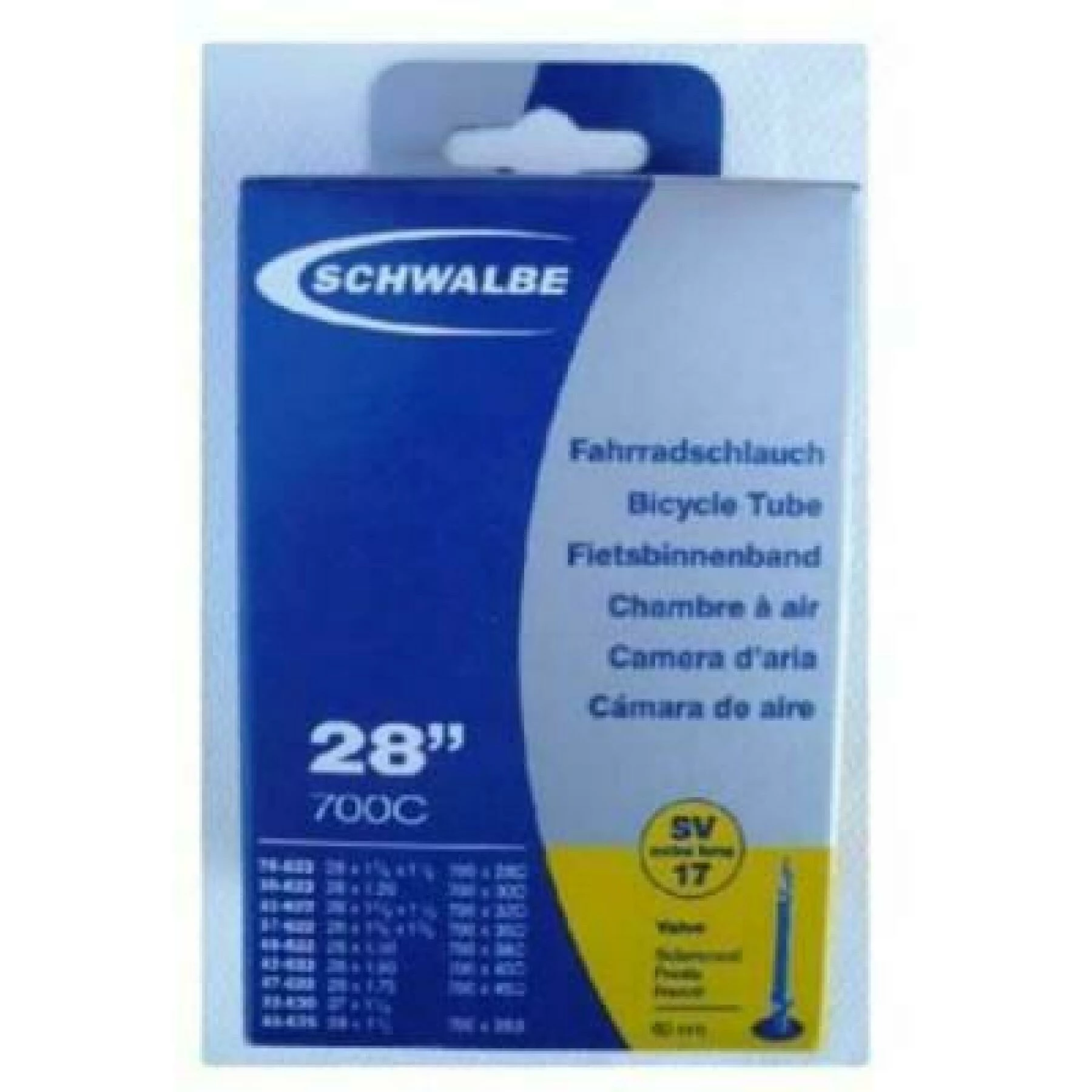 Chambre à Air Valve Presta Schwalbe Tour 28x1 1/8-1.75 60 Mm 4 Chambre à Air Valve Presta Schwalbe Tour 28x1 1/8-1.75 60 Mm – Image 2