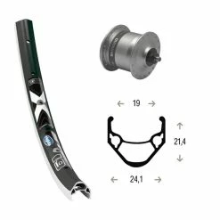 Roue Avant Exal Dyn.Moyeu3N30 .Ssp 36T Rigida X-Star 19