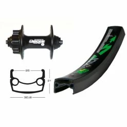 Roue Arriére Exal Win. Xl25 36Tr.Di.6 Deorext Bl.Ra.