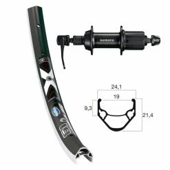 Roue Arriére Alu Wiener Winora X-Star 19 36T 135 Br Ty500 26x1.75