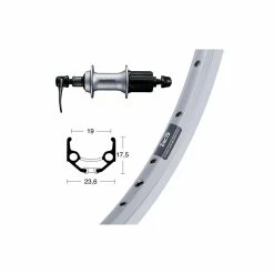 Roue Arriére Alu Wiener Winora Ryde Zac19 36T Acera T3000